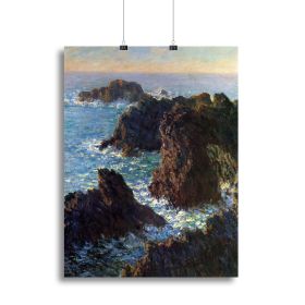 Rocky peaks at the Belle Ile by Monet Canvas Print or Poster (Type: Poster Print, size: 16" x 12" / 42cm x 30cm (approx))