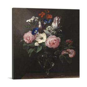 Flower Vase 1600 (Type: Standard Framed Canvas Print, size: 16" x 16" / 42cm x 42cm (approx))