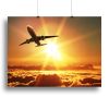 Plane takes off at sunrise Canvas Print or Poster