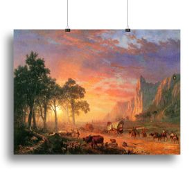 The Oregon Trail by Bierstadt Canvas Print or Poster (Type: Poster Print, size: 24" x 16" / 60cm x 40cm (approx))