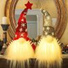 Lighted Christmas Gnome, Handmade Plush Scandinavian Swedish Tomte, Light Up Elf Toy Holiday Present