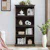 Glass display cabinet 4 Tier Glass Display Cabinet Storage Curio Cabinet with Flip up Glass Doors, Collectors Showcase Toy Figure Organizers Rack, Boo