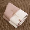 Cotton Round White Brown Laundry and Storage Basket
