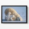 Mum Play together Floating Framed Canvas