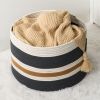 Cotton Round Laundry and Storage Basket - M