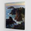 Rocky peaks at the Belle Ile by Monet Canvas Print or Poster