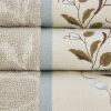 Embroidered Cotton Jacquard 6 Piece Towel Set