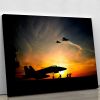 Military aircraft before take-off Canvas Print or Poster
