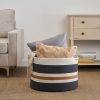 Cotton Round Laundry and Storage Basket - M
