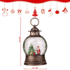 Christmas Lantern Snow Globe,Vintage Hanging Table Lamps,Holiday Party Decorations