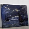 Shipping by Moonlight by Monet Canvas Print or Poster