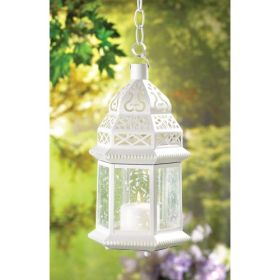 Elegant White Moroccan Lantern - Decorative Lighting Fixture (options: Morroccan Style)
