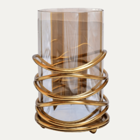 Swirl Design Candle Holder (size: medium)