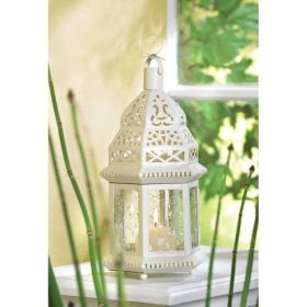 Elegant White Moroccan Lantern - Decorative Lighting Fixture (options: beautiful morroccan)
